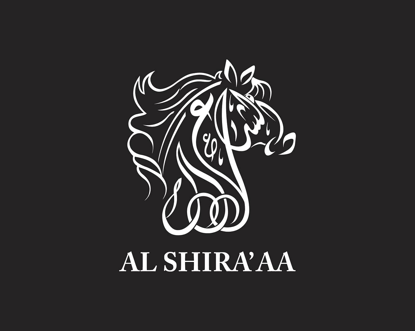 Al Shira'aa Partner in white logo Image on a black background