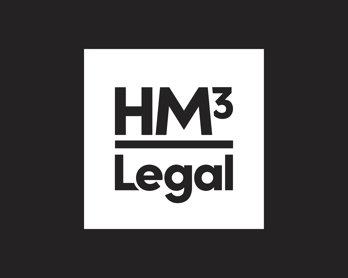 HM3 Legal logo on black background