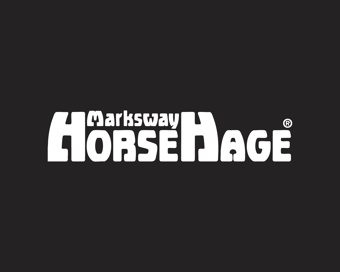 Horse Hage logo on black background