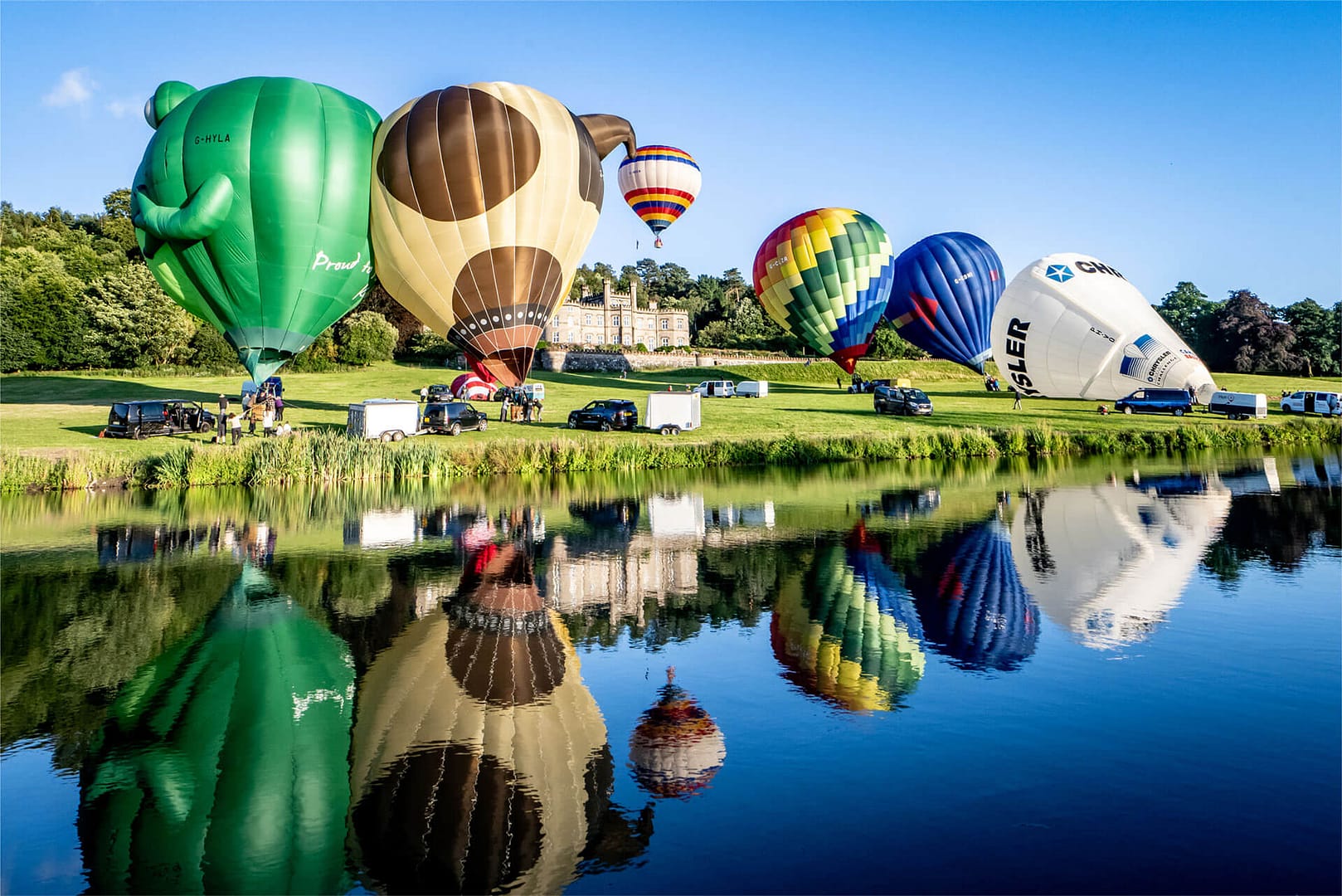 Hot air balloons at Bolesworth