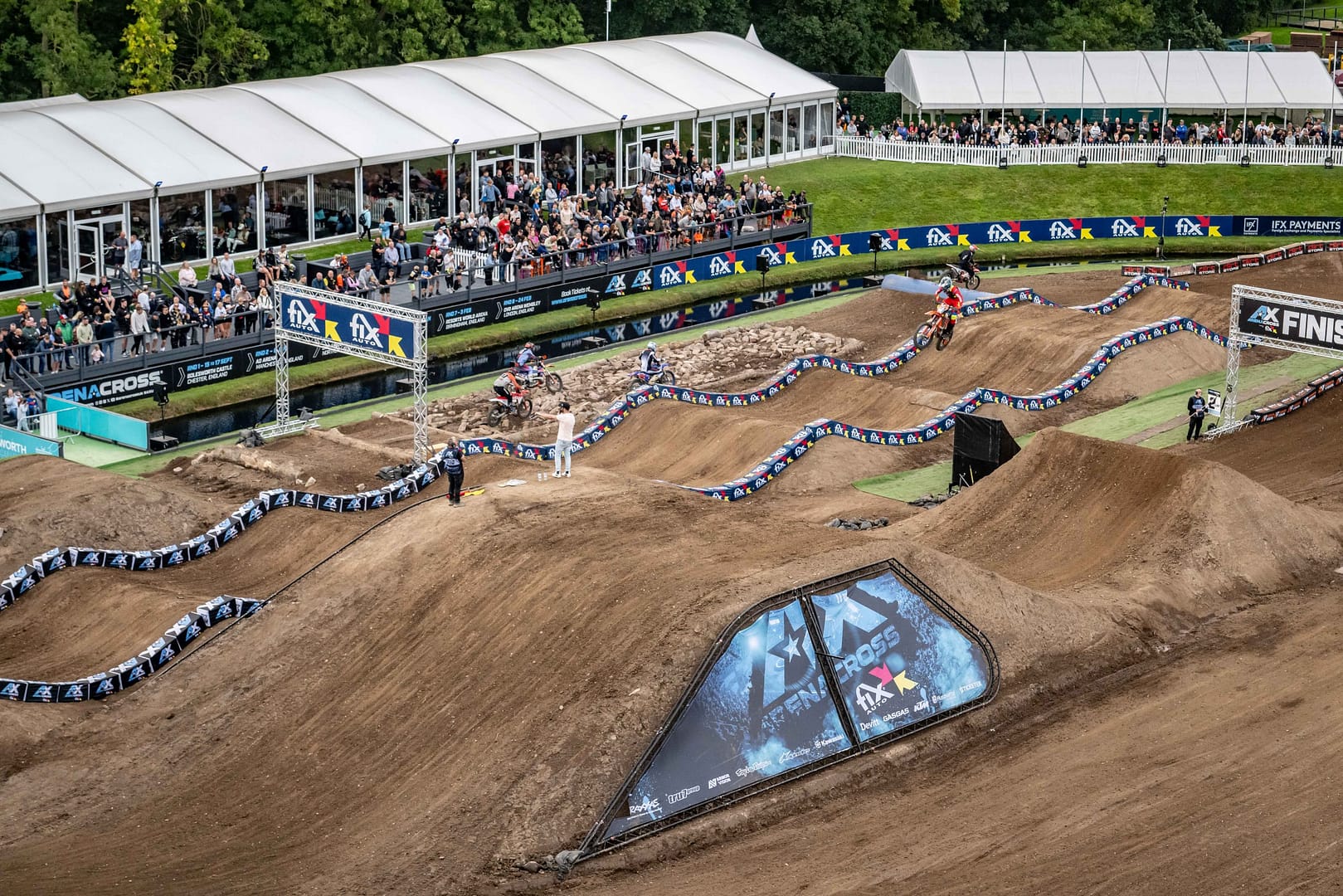 Motorsport event at Bolesworth International, showcasing vehicles on the motorsport track with the show ground and marquee in the background.