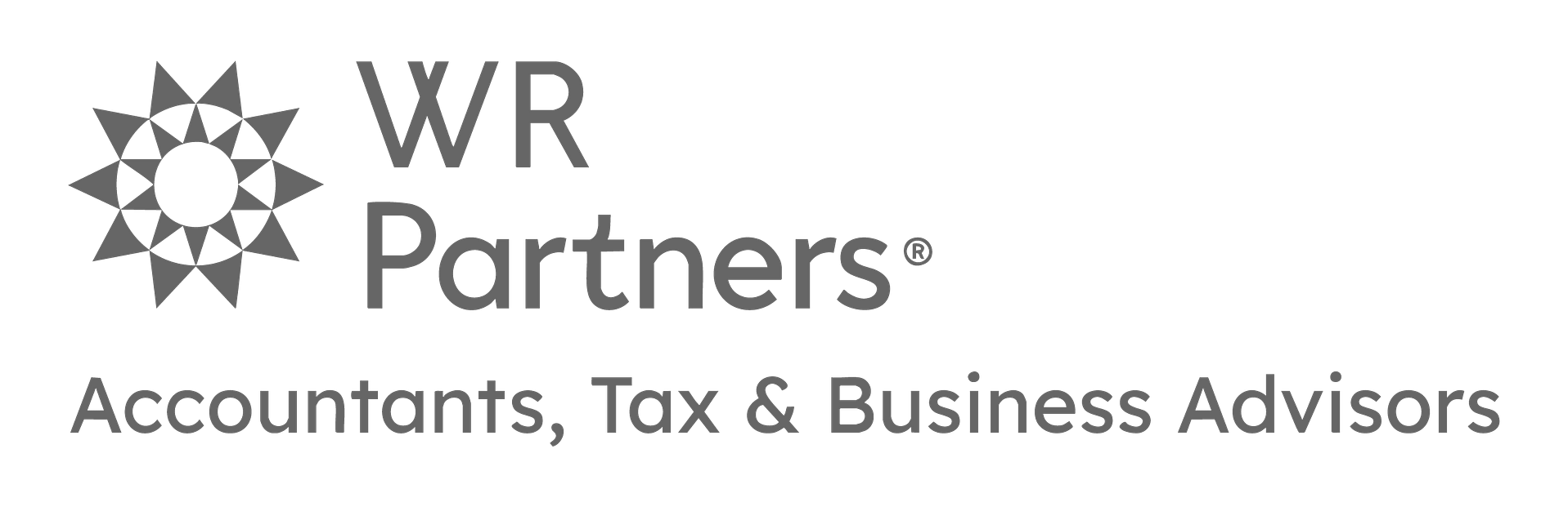 WR Partners logo with the tagline "Accountants, Tax & Business Advisors" on a transparent background.